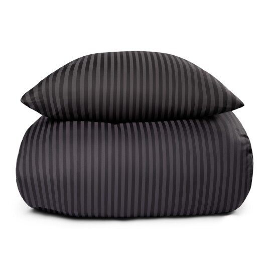 Borg Living Baby sengetøy 70x100 cm Antrasittgrå Stripet 100% Bomullsateng Borg Living Baby sengetøy 70x100 cm Antrasittgrå Stripet 100% Bomullsateng