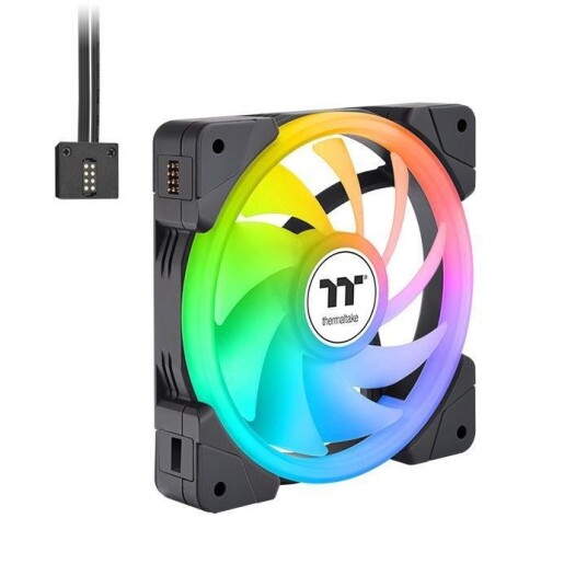 Thermaltake SWAFAN EX14 140mm ARGB Vifter 3-Pack Svart Thermaltake SWAFAN EX14 140mm ARGB Vifter 3-Pack Svart