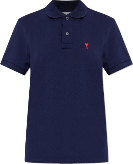 AMI Ami De Coeur Polo Shirt Navy XXL AMI Ami De Coeur Polo Shirt Navy XXL