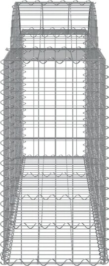 vidaXL Gabionkurver buede 11 stk 200x50x80/100 cm galvanisert jern
