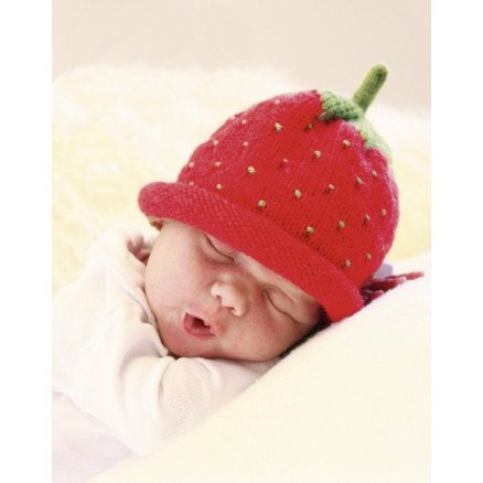 Sweet Strawberry by DROPS Design Baby Lue Strikkeoppskrift str 1 3 mdr 3 4 år