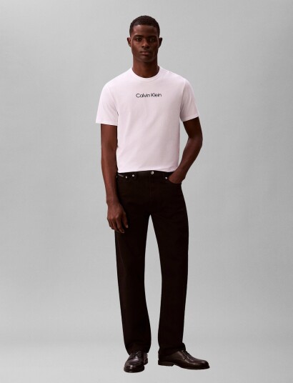 Calvin Klein Ss Standard Logo 30S Crewnk Tee White XXL