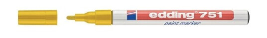 Edding 751 Permanent Paintmarker 2 mm Gul - Marker for Kunst og Håndverk Edding 751 Permanent Paintmarker 2 mm Gul - Marker for Kunst og Håndverk