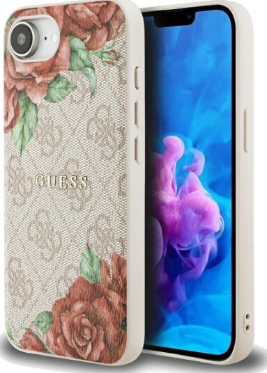 Guess 4G Magsafe iPhone 16e Mobildeksel med Blomsterprint - Rosa