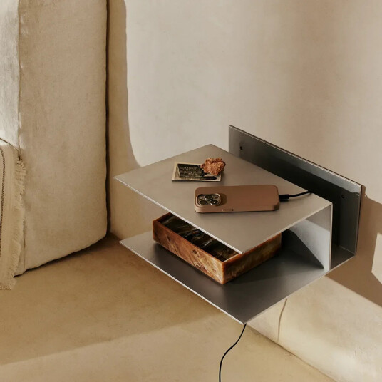 Ferm Living Lager Nattbord Aluminium Ferm Living Lager Nattbord Aluminium