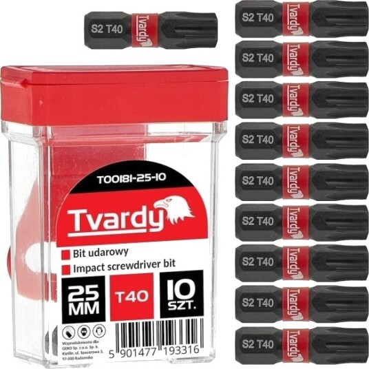 Hårdmetall Slagbit T40 25 Mm S2 – Boks (10/120)
