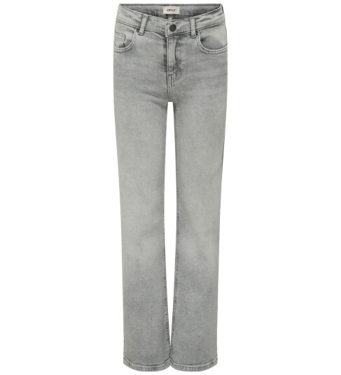 Kids Only KogJuicy High Waist Wide Leg Jeans Grå 128