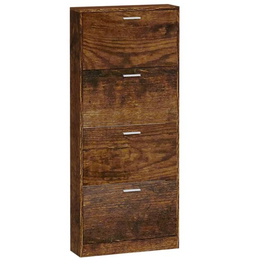 vidaXL Skoskap r?kt eik 59x17x150 cm konstruert tre vidaXL Skoskap r?kt eik 59x17x150 cm konstruert tre