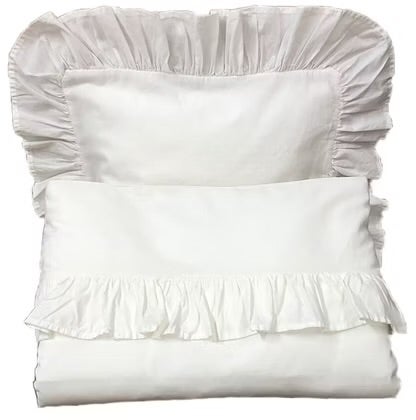 Mini Dreams Frill Sengesett 100x130 Hvit