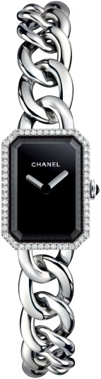 Chanel Dameklokke H3252 Premiere Sort/Stål 16x22 mm