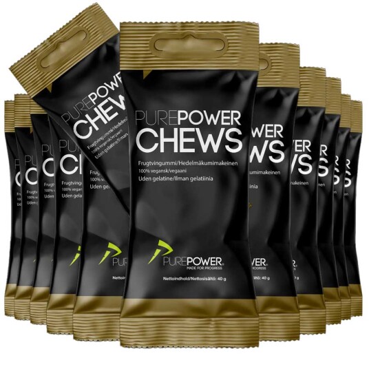 PurePower Chews energivingummi fruktmix 40 g 12 stk