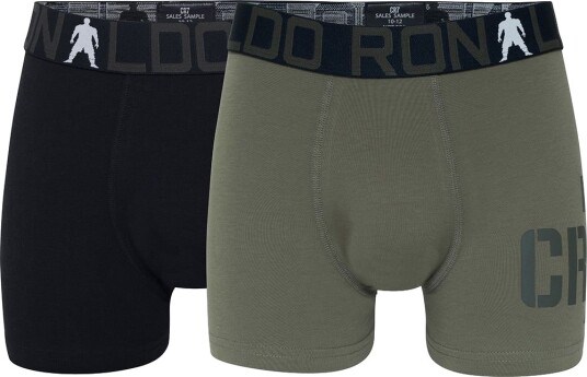 CR7 Boxershorts   2 pack   BambuSvart/Army   JBS   10 12 år 140 152   Boxershorts Grønn