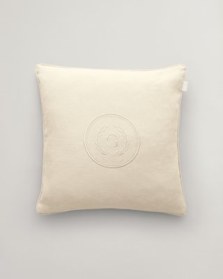 Tonal Crest Cushion EGGSHELL 50X50