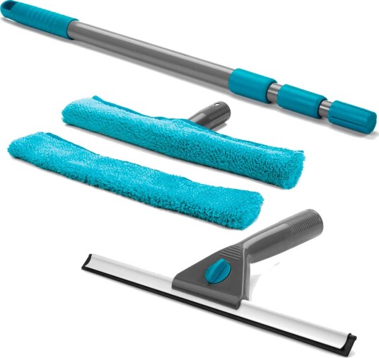 Beldray 2-i-1 Vindusvasker med teleskopskaft (130 cm), 4-pk Beldray 2-i-1 Vindusvasker med teleskopskaft (130 cm), 4-pk
