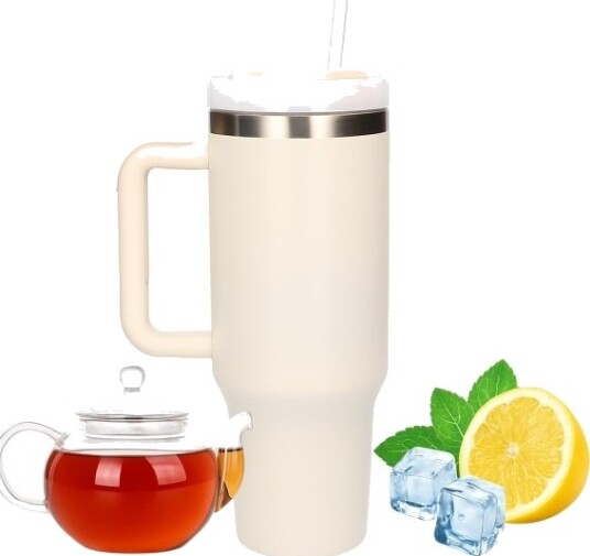 Black Forest | Termokrus Med Sugerør | Termos Med Hank 1200 Ml Beige