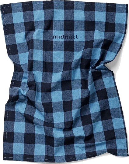 Midnatt Tea Towel Checked Blue Blue 50X70