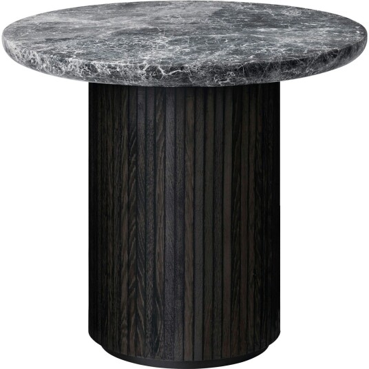Gubi Moon Loungebord Rundt Ø60 x H55 cm Brown Black / Grå Marmor