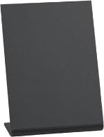Skilt Securit A6 L-Formet Vertikal Tavle Frostet Sort/Blank Bagside 3 Stk Pr Sæt,6 Set X 3 Stk/Krt