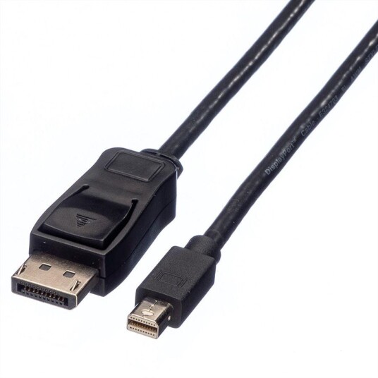 VALUE DisplayPort Cable DP-MiniDP. M/M. Black 3.0m Factory Sealed VALUE DisplayPort Cable DP-MiniDP. M/M. Black 3.0m Factory Sealed