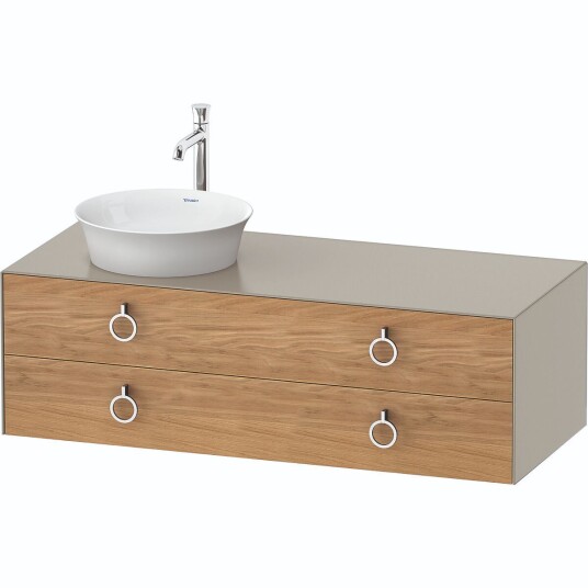 Duravit White Tulip Servantskap 2 skuf. 130x55x40,8 cm Eik/Taupe Matt