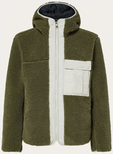 OAKLEY Snowdrift Full Zip Sherpa - ARMY GREEN - S