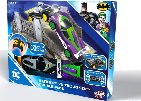 Radiokontrollbilsett, 2 stykker, målestokk 1:28, Batman vs Joker