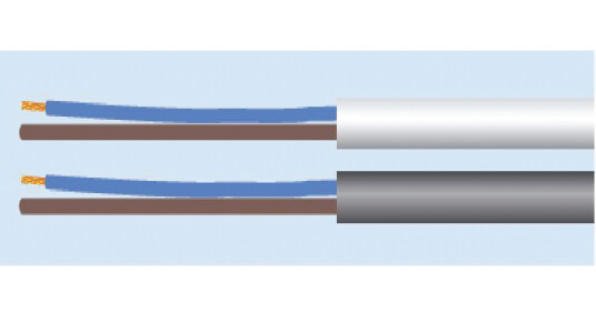Nordic Quality Oval elkabel H03VVH2-F (2x0,75mm²), 100m, Svart