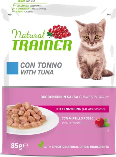 Natural Trainer Våtfôr Kitten & Young Tunfisk 24 X 85 G