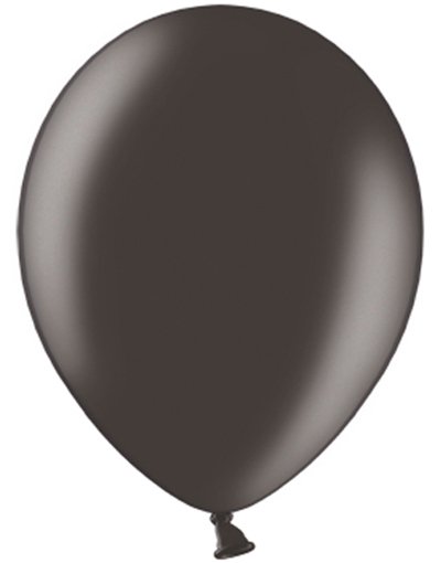 Partydeco 50 stk 30 cm Metallisk Svart Ballonger