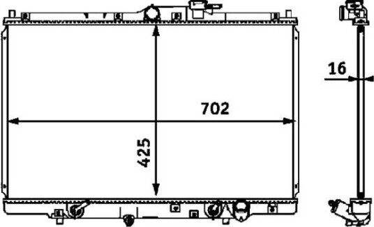 Radiator, motorkjøling MAHLE CR 547 000S