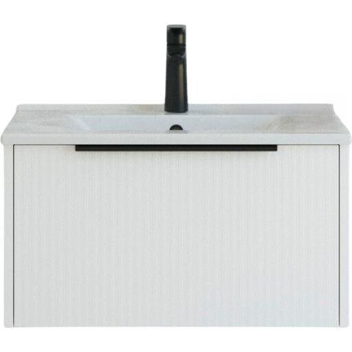 Dansani Mido+ Classic møbelpakke 61x44 cm stripete matt hvit Dansani Mido+ Classic møbelpakke 61x44 cm stripete matt hvit