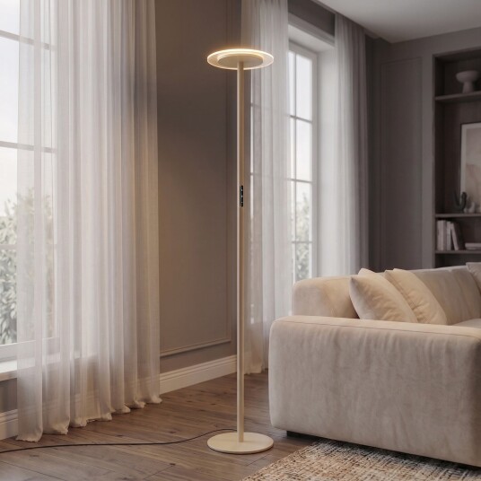 Gulvlampe Arcchio Frile dimmbar Beige Stue Aluminium Moderne 190.5 Beige