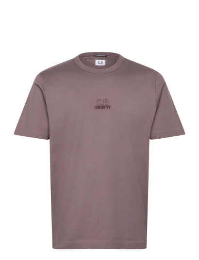 C.P. Company Twisted Logo Print T-Shirt - Purple - XXXL