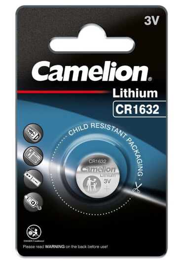 Camelion CR1632 3V Litium Knappcellebatteri 120 mAh