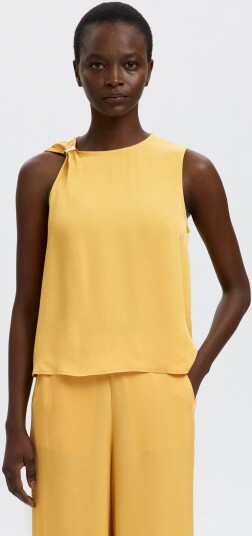 Selected Slflaura Sl Trim Top B Yellow 34