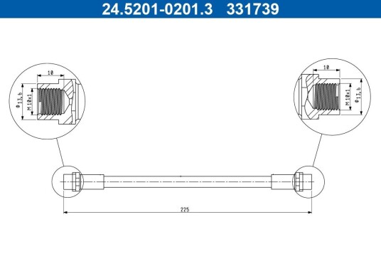 Bremseslange ATE 24.5201-0201.3