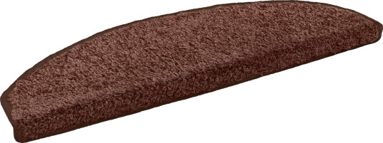 Selvlimende trappematter 15 pcs Brun 80 x 24,5 x 3,5 cm