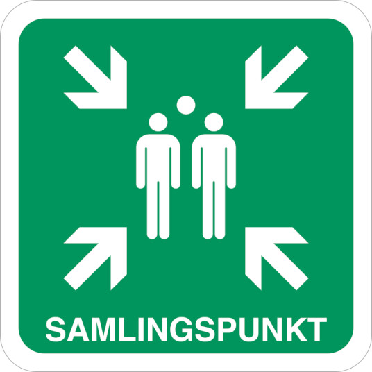 Jo Safety Samlingspunkt Refleks alu-sandwichplate 500 x 500 mm