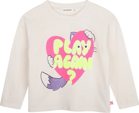 Billieblush Long Sleeve T Shirt IVORY 116 Billieblush Long Sleeve T Shirt IVORY 116