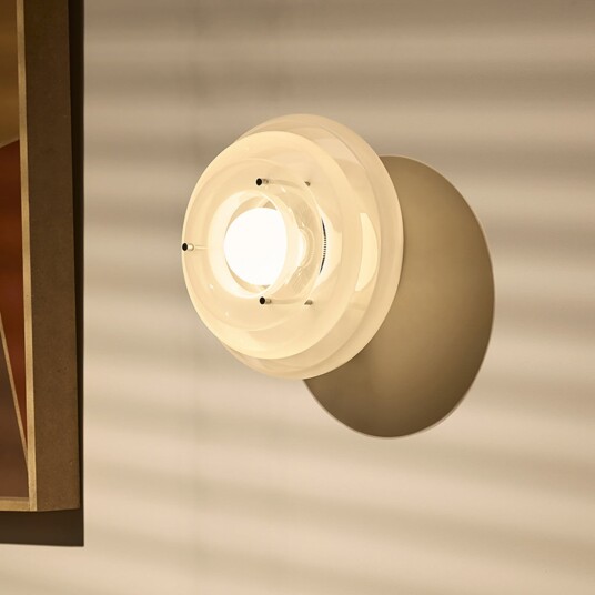 Vegglampe MARKET SET Sunset dimmbar Hvit Stue Glass Design Hvit