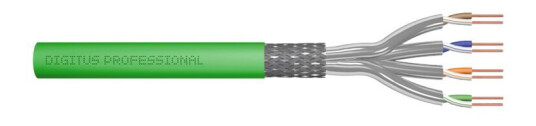 Digitus Professional - Installation Cable - 50 M - 7.9 Mm - S/Ftp - Simpleks - Cat 8.2 - Halogenfri Solid - Grønn