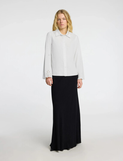 Selected Slfdahlia Ls Broderi Shirt Noos White 44 Selected Slfdahlia Ls Broderi Shirt Noos White 44