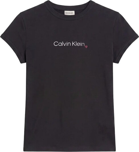 Calvin Klein Jeans Ss Slim Fit Heart Logo Tee Black XL
