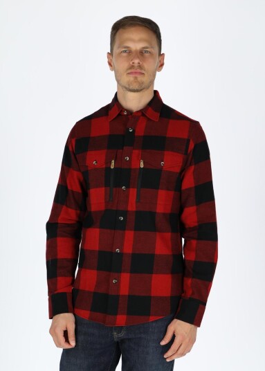 Swedemount Nordkap Flannel Shirt Red/Black Check S Langarmede Skjorter Swedemount Nordkap Flannel Shirt Red/Black Check S Langarmede Skjorter