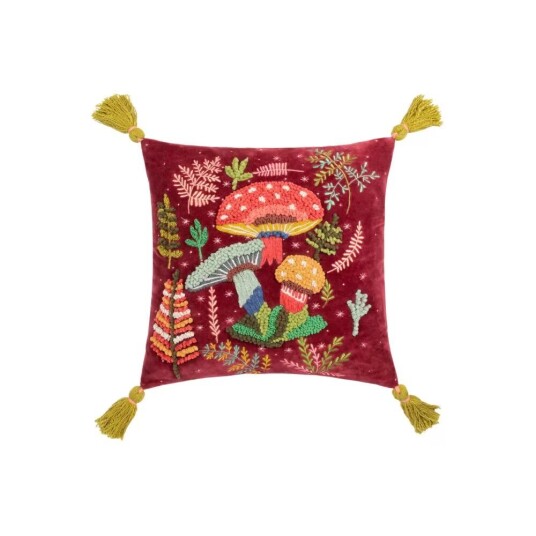 Wylder Embroidered Mushroom Cushion Cover