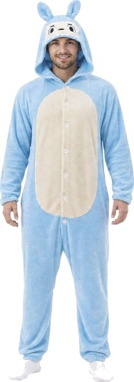 Lulu Monster - Lys Blå Labubu Inspirert Kostyme til Mann - Onesize Large