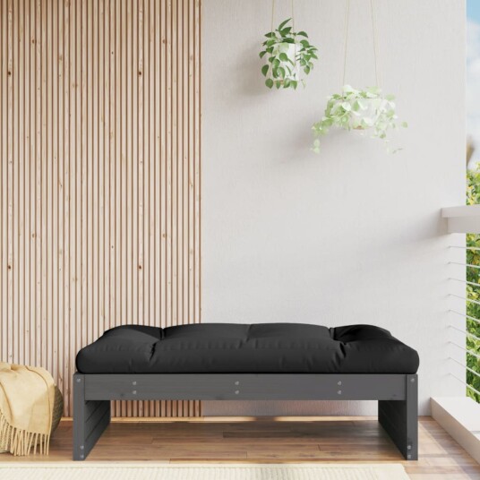 Hagefotskammel grå 120x80 cm heltre furu 825753