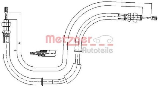 Tautrekk, håndbremse METZGER 17.6105 Tautrekk, håndbremse METZGER 17.6105