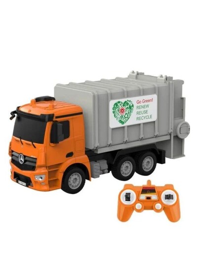 Double Eagle Remote control RC garbage truck 1:26  orange Mercedes-Benz Antos E676-003
