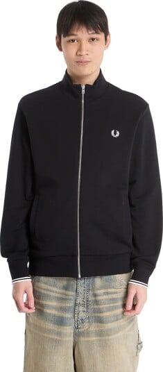 Fred Perry Zip Through Sweatshirt Black L Fred Perry Zip Through Sweatshirt Black L
